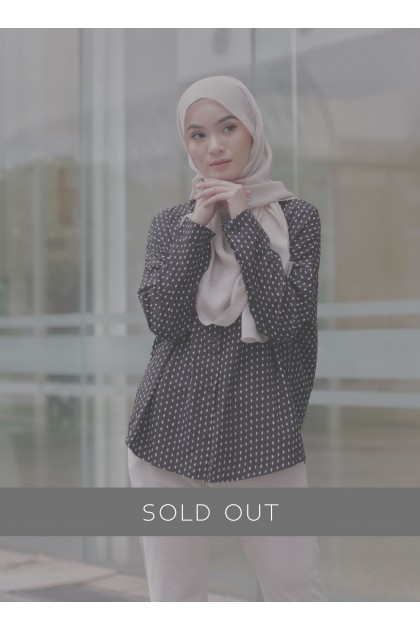 Jia Polkadot Top in Black